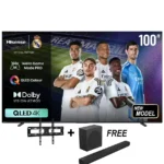Hisense 100" Q7Q 144Hz VRR QLED 4K UHD Vidaa Smart TV with Free 480 Watts Soundbar- 100Q7QKEN (New Model)