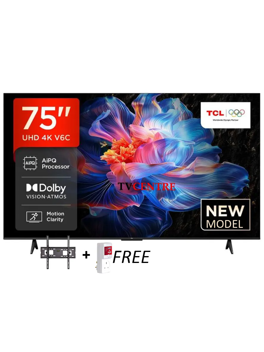 TCL 75V6C 4K TV TCL 75" V6C 4K UHD HDR Smart Google TV - 75V6C (New Model) - Image 1