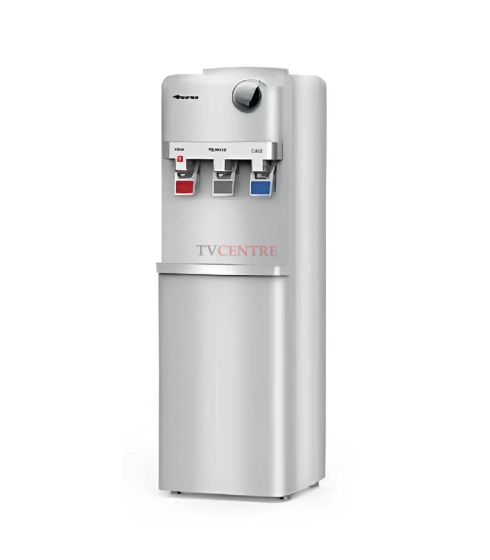 Hisense H96WDTS3S2 dispenser silver Hisense Water Dispenser Hot, Normal & Cold (H96WDTS3S2) with Compressor - Silver - Image 1