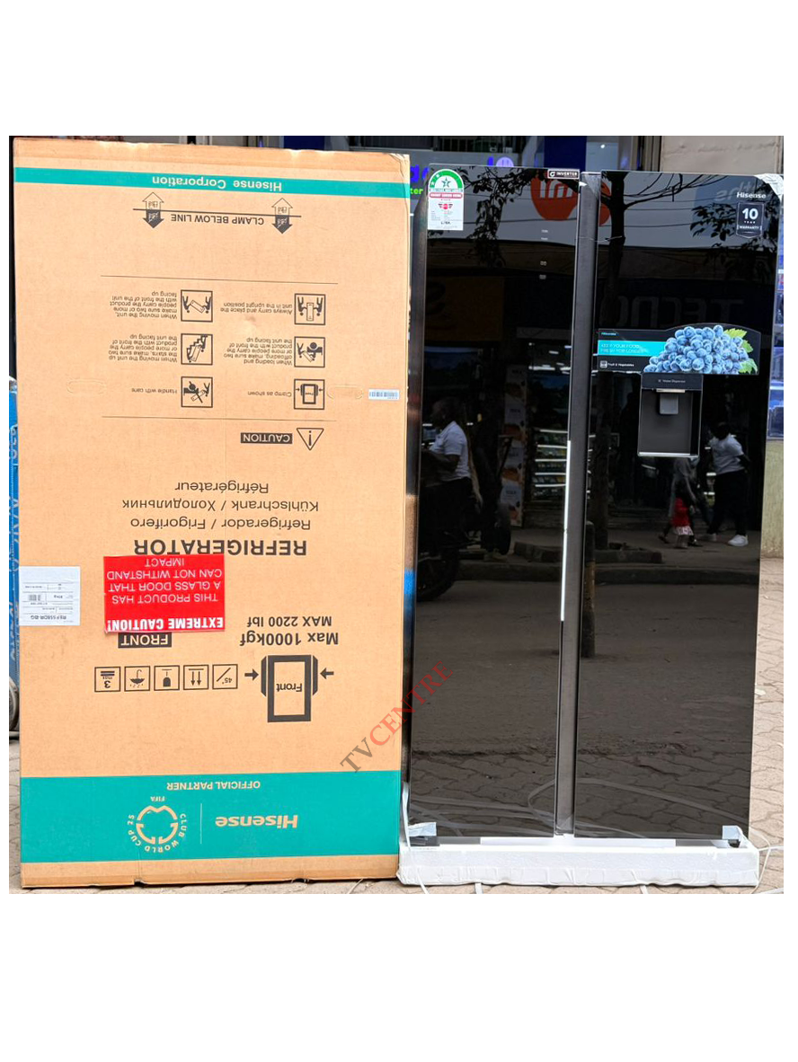 Hisense REF558DR BG Black 541 litres Hisense 541Litres No-Frost Side by Side Fridge - REF558DR-BG Black - Image 1