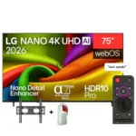 LG 75" NU84 NanoCell 4K AI WebOS Smart TV - 75NU840B6LA